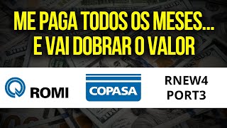 AÇÕES BARATAS com GRANDE POTENCIAL ROMI3 CSMG3 RNEW4 PORT3 DOBRO de DIVIDENDOS com OPÇÕES [upl. by Tedman]