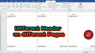 How to add different Header on different Pages in Ms word  Tech and skills Diary [upl. by Brittani343]