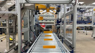 Tumble Pack Box Loader  Plastics Industry  Packaging Automation  Custom Machine  ONExia Inc [upl. by Mathias224]