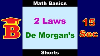 2 Laws of De Morgans [upl. by Sevik253]