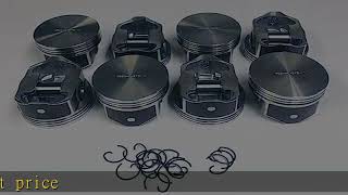 Silvolite 020quot Hypereutectic Flat Top Pistons with Moly Rings kit compatible with 19992008 GM LS [upl. by Yllrebmik]