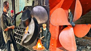 The Manufacturing Process of Ship ProPeller Production in Local Factory  Amazing Manufacturing [upl. by Us317]