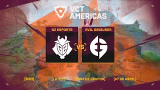 G2 Esports x Evil Geniuses Mapa 1 Lotus  VCT Americas [upl. by Nickola]