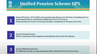 Centre Approves Unified Pension Scheme Guaranteed Pensions for Govt Employees [upl. by Ynner]