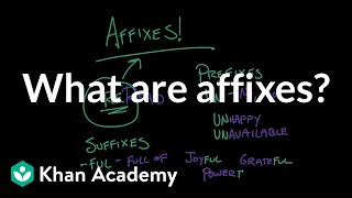 What are affixes  Reading  Khan Academy [upl. by Maisie]