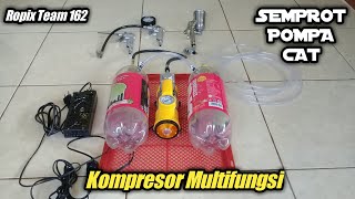 Ide Kreatif Cara Membuat Kompresor Mini Multifungsi Semprot Pompa dan Ngecat [upl. by Waldemar]