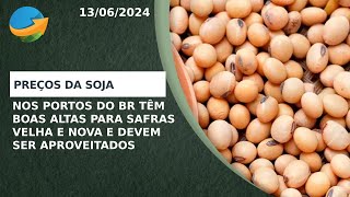 Soja Preços nos portos do BR têm boas altas para safras velha e nova e devem ser aproveitados [upl. by Gerg]