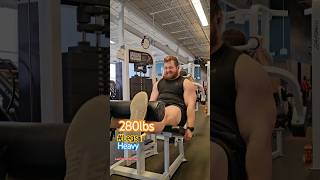 280lbs Leg Extensions Heavy  fitness shorts strength💪🦵 [upl. by Alyad]