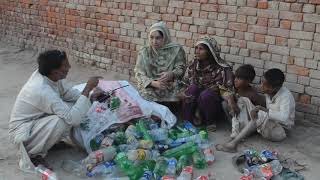 A Poor family earn 100150 rupees by collecting plastic bottles from Streets  RaheInsaniyat [upl. by Atiras321]