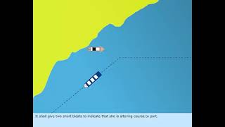 Rule 34 – Manoeuvring and warning signals  COLREGs  Merchant Navy knowledge [upl. by Gallenz543]