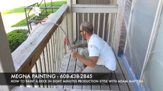 HOW TO PAINT A DECK WITH STAIN IN 8 MINUTES [upl. by Hamford]