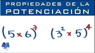 Propiedades de la potenciación  Potencia de un producto o multiplicación [upl. by Yanehs]