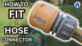 How to fit a hose pipe connector to a hose pipe Hozelock connector installation [upl. by Althea]