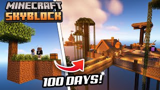 We Survived 100 days in Minecraft SKYBLOCK [upl. by Ernaldus]