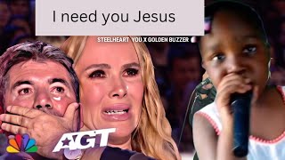 Golden buzzer The judges and audience cry as she sing soul stirring song [upl. by Jabez]