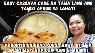 BUHAY AMERIKA LUTO TAYO NG CASSAVA CAKE APRUB KAY MADER MADALI LANG GAWIN SWAK NA MERYENDA [upl. by Neelram]