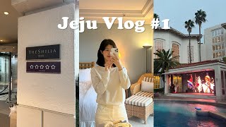 겨울 제주 vlog 🎄 연말느낌 제주 신라호텔  스탠다드 가든뷰 룸투어  사우나에서 춤추는 E남편 🤦🏼‍♀️  신라호텔 짬뽕 [upl. by Odirfliw]