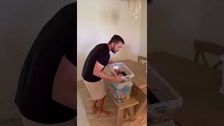 DOES ANYONE ELSE WASH THEIR LEGOS 😅 vlogging vlog cleaning clean dad parents viral trending [upl. by Colfin576]