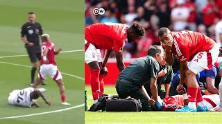 Nottingham Forests player Danilo sustained horrific injury to his left ankle against Bournemouth😲😨 [upl. by Dalury776]