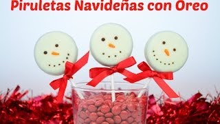 Piruletas Navideñas con Oreo 😋 RECETAS NAVIDEÑAS 🎄 [upl. by Mcbride290]