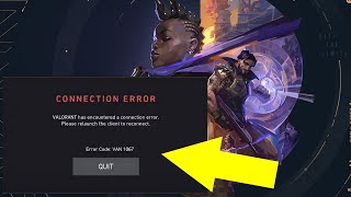 How to fix van 1067 error valorant  Valorant has encountered a connection error  Windows 1011 [upl. by Madlin]