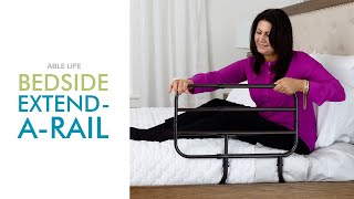 Able Life Bedside ExtendARail  Adjustable Bed Safety Handle and Guard Rail [upl. by Aehtela]