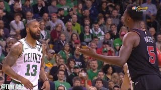 Marcus Morris and Bobby Portis engage in a scuffle get ejected 04062018 [upl. by Oak843]