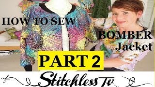 How to sew zip welt pockets on a bomber jacket PART 2 [upl. by Annawal]