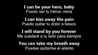 ♥ Hero ♥ Héroe  by Enrique Iglesias  subtitulada en inglés y español [upl. by Bartko955]