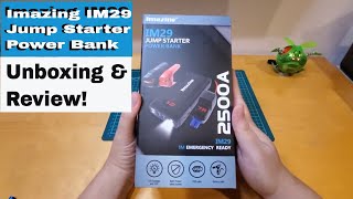 Imazing IM29 Jump Starter Power Bank Unboxing Impression and Review [upl. by Aynam]