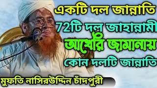 একটি দল জান্নাতি বাকিমুফতি নাসির উদ্দিন চাঁদপুরী৭২ টি দল জাহান্নামীMufti Nasiruddin Chandpuri [upl. by Yud]