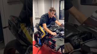 Red 2021 kawasaki H2 on the Dyno with Dankwheelie [upl. by Philender]