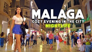 COZY NIGHTLIFE MALAGA CITY 2023 SPAIN 🇪🇸 Málaga 4K [upl. by Lebatsirc]