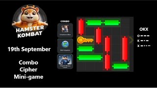 Hamster Kombat today 19th of September Puzzle Combo Cipher [upl. by Beghtol]