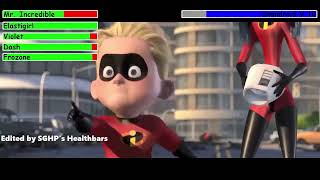 The Incredibles amp Frozone vs Omnidroid v10 with healthbars [upl. by Yaya]