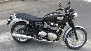 2014 Triumph Bonneville T100 Start up and Sound [upl. by Ajnot508]