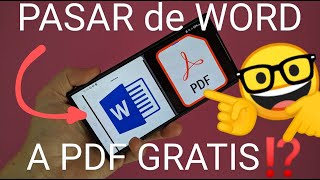 📕👈📄 Como PASAR de WORD a PDF SIN PERDER en FORMATO desde el CELULAR NUEVO MÉTODO FUNCIONA 2024❗❕ [upl. by Henig]