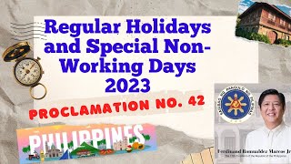 Philippine Holiday and Special NonWorking Days 2023 [upl. by Aicelf]