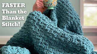 Make in a Day Crochet Chunky Blanket  So EASY 🤩 🧶 [upl. by Trebma207]