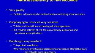 Neuromuscular Blocking and Reversal Agents  Dr Hessel [upl. by Schechinger]