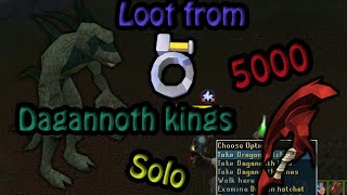 Runescape  Loot from 5000 Dagannoth Kings [upl. by Nations]