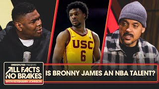 Bronny James have the talent to make it in the NBA  All Facts No Brakes [upl. by Donelu545]