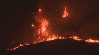 Fire rips through Saddleworth Moor following hottest winter days on record [upl. by Nuahsor264]