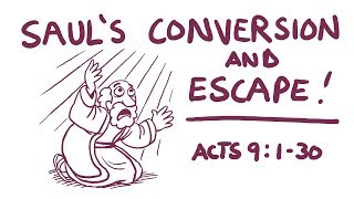 Sauls Conversion and Escape Bible Animation Acts 9130 [upl. by Cates29]