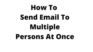 How to send email to multiple recipients in gmailhow to send email to multiple addresses in gmail [upl. by Nnyltiak]