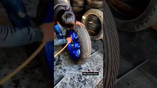 R15m 190 mm tyre  190 mm tyre install  R15M v4 tyre installation  R15M modified Bikedoctorkhan [upl. by Kimon]