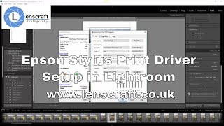 Epson Stylus 3880 Print Driver Setup in Lightroom [upl. by Kimmie]