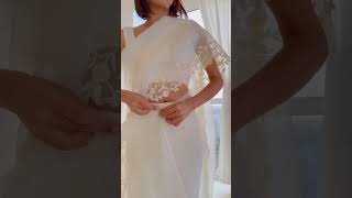 How to wear net saree Saree draping tutorial [upl. by Moir591]