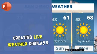 Create a Live Weather Display Using PowerPoint  PresentationPoint [upl. by Nonnac]