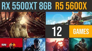 RX 5500 XT 8GB  R5 5600x test in 12 games 1080p [upl. by Reich]